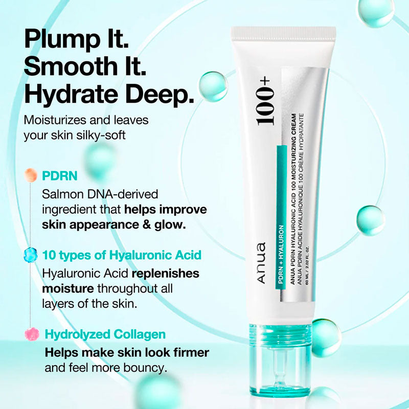Anua PDRN Hyaluronic Acid 100 Moisture Cream 60ml-3